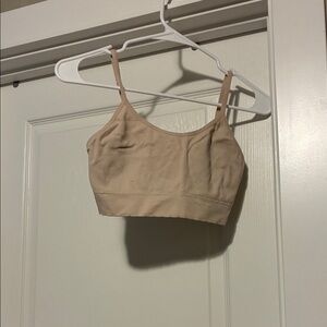 Tan Cropped Tank Top